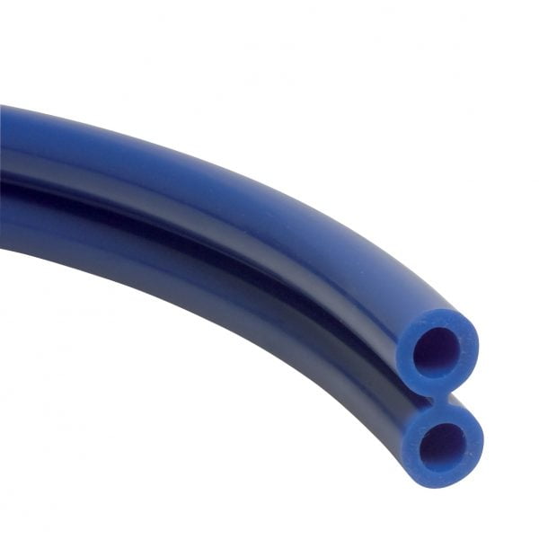 Pulsatieslang silicone dubbel 7,6 x 13,2mm blauw platinum 20m/rol