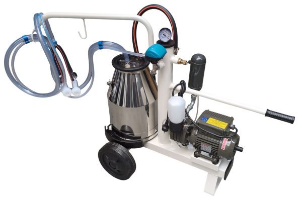 Chariots de traite Friesland, brebis,pot inox, 200L à 50 kPa